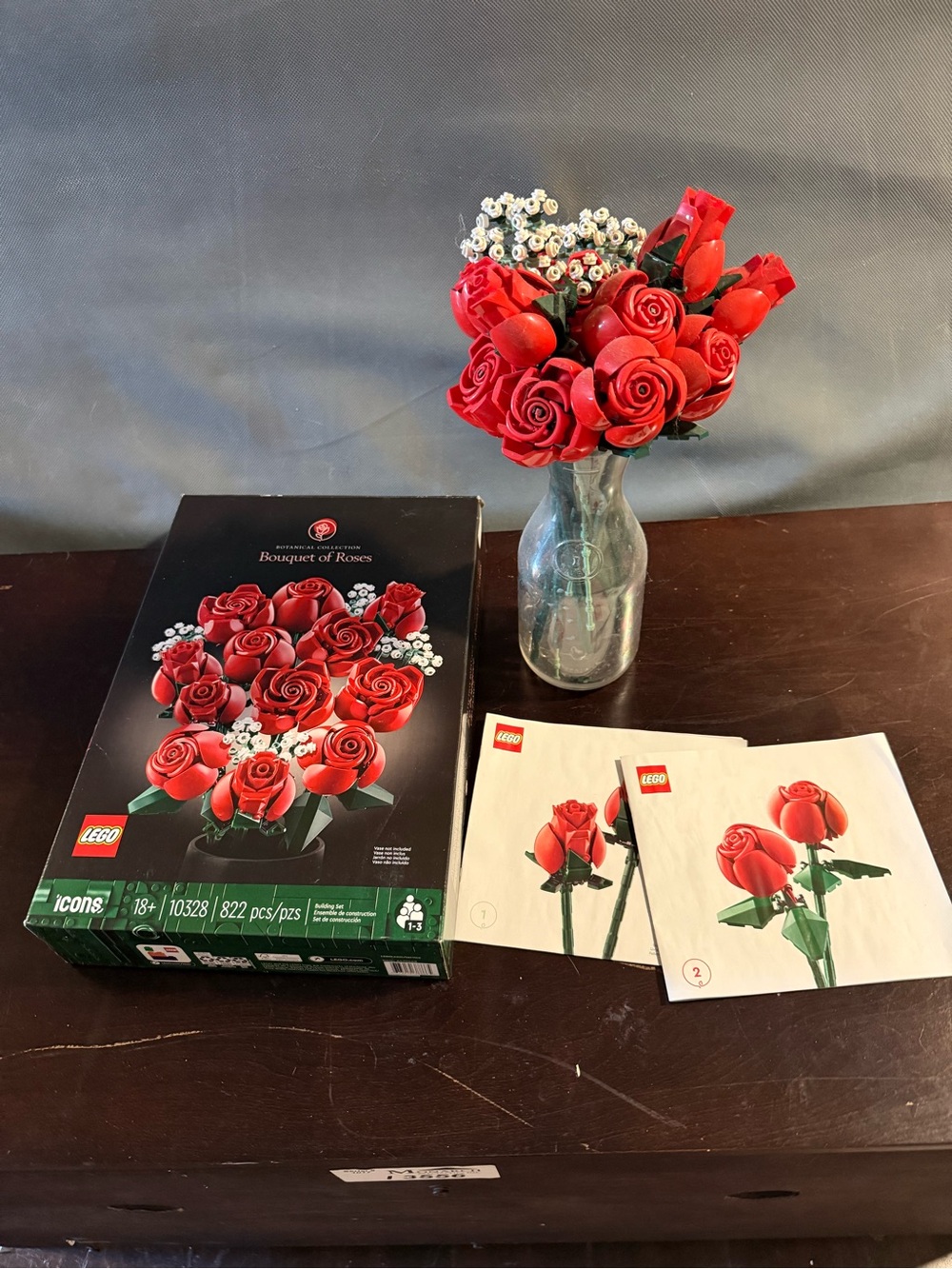 Lego Red Rose Bouquet with White Accents